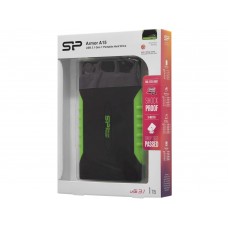 Внешний жесткий диск Silicon Power A15, SP010TBPHDA15S3K,  1 TB, black-green 