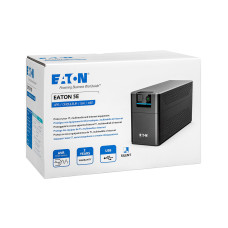Источник бесперебойного питания, Eaton, 5E700UD, Мощность 700ВА/360Вт, Диапазон работы AVR: 140-300В, Бат.: 12В/7 Ач*1шт., Аппроксимированная синусоида, 2 вых.: 2 розетки Schuko, 1 USB порт, Цвет Чёрный