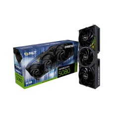 Видеокарта, PALIT, RTX 5080 GAMINGPRO 16GB (4710562244939), (NE75080019T2-GB2031A), GDDR7, 256bit, 3-DP, HDMI, 3xFan, 331.9*127.1*60 мм, Цветная коробка