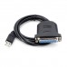 Адаптер Delux DLA-LU2 USB to Parallel converter, USB -> DB-25