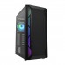 Корпус ATX midi tower APEX 3701 (закаленное стекло), black Case 1*120mm ARGB + 3*120mm + ARGB fan hub + remote contr. (без БП)