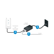 PoE адаптер, Ubiquiti, POE-24-12W-G, PoE Injector 24VDC 12W Gbit, passive PoE, 10/100/1000Mbps Ethernet, 100-240V AC, 24В, 12W