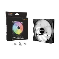 Вентилятор для компьютерного корпуса, Bequiet!, Light Wings LX 140mm PWM high-speed, BL129, 140мм PWM high-speed вентилятор, 1800 об/мин, 75,12 / 127,9 CFM, 30,5 dB(A), 4-pin PWM / 3-pin ARGB, 140*140*25мм, Чёрный