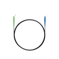 Абонентский FTTH Патч Корд,, SС/UPC-SC/APC SM 1 м, Для внешней прокладки, Чёрный, Усиленный, LSZH