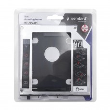 Адаптер для установки SSD/HDD вместо DVD в ноутбук, Gembird MF-95-01 