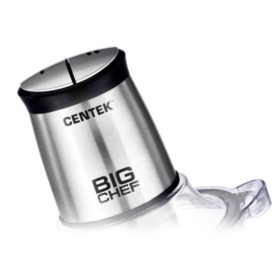Измельчитель, Centek, CT-1394, 600Вт, 2 скорости, Стеклянная чаша, 1.5л, Разборные ножи, Сталь