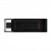Флешка USB Kingston DT70, 256GB, Черный flash 256GB DT70 USB-C 3.2, black Флешка USB Kingston DT70, 256GB, Черный flash 256GB DT70 USB-C 3.2, black