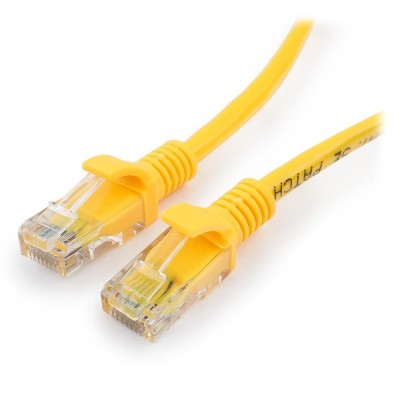 Патч-корд Cablexpert PP10-0.25M/Y, желтый Cable Patch cord UTP 5e-Cat 0.25 m