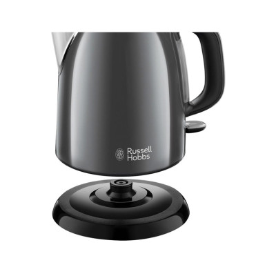 Чайник электрический, Russell Hobbs, 24993-70, Объем 1л, Нержавеющая сталь, Защита от перегрева, Выключение при снятии с базы, Мощность 2400W, Серый