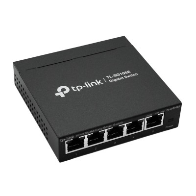 Сетевой коммутатор TP-Link TL-SG105E 5G Switch 5 port 10/100/1000M, Auto MDI/MDI-X, ext. PS, retail