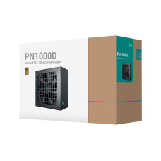 Блок питания, GamerStorm, PN1000D R-PNA00D-FC0B-WGEU-V2, 1000W, ATX 3.1, Gold, APFC, 20+4 pin, 2*4+4pin, 8*Sata, 2*Molex, 3*PCI-E 6+2 pin, 1*(16Pin)12VHPWR, Модульный, Вентилятор 12см, Кабель питания, Чёрный