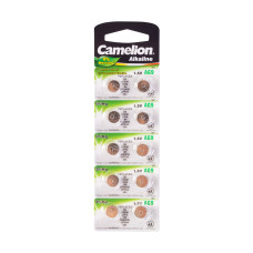 Батарейка, CAMELION, AG9-BP10(0%Hg), Alkaline, AG9, 1.5V, 0% Ртути, 10 шт. в блистере