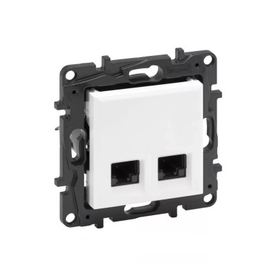 Информационная розетка двойная, Legrand Niloe Step, 863164B, 2хRJ45 Кат.6 UTP Белый new
