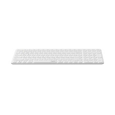 Клавиатура, Rapoo, E9310M, Ультра-тонкая, Беспроводная 2.4ГГц, Bluetooth3.0, Bluetooth 4.0, Кол-во стандартных клавиш 104, Батарейки в комплекте, Анг/Рус, Алюминий, Белый