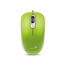 Компьютерная мышь, Genius, DX-110, Оптическая, 1000dpi, USB, Длина кабеля 1,5 метра, Зелёная