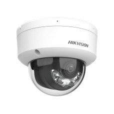 IP видеокамера, Hikvision, DS-2CD1143G2-LIU, Купольная, CMOS- матрица 1/3" progressive Smart, ИК/Белая до 30м, 4 mp, 0.005 Lux F1.6, Фиксированный f2.8мм, Аудио 1Микрофон, 1MicroSD до 512Gb, WDR, IP67, PoE 12VDC