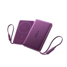 Портативный внешний аккумулятор Baseus PicoGo AM52 Qi2.2 10000mAh 45W Built-in Cable Dark Cherry
