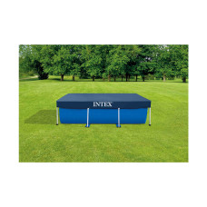 Тент для каркасных бассейнов размером 300 х 200 см, INTEX, 28038, Винил PVC, Тёмно-синий, Цветная коробка