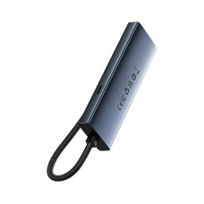 Концентратор, Baseus, UltraJoy Series 4 Port (B0005280B811-12), USB-A to USB 3.0*4+USB-C 5V, Серый