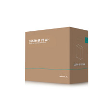 Компьютерный корпус, Deepcool, CG580 4F V2 WH R-CG580-WHADA4-G-2, ATX/Micro ATX/Mini-ITX, USB 3.1*1/3.0*2, HD-Audio, 4*120мм ARGB, Высота процессорного кулера до 176мм, Длина VGA до 410мм (до 262 мм с радиатором), 2*3.5"/2*2.5", Сталь 0,6, 437х2