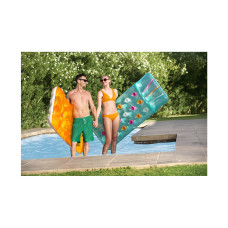 Пляжный матрас для плавания Summer Colors 188 х 71 см, BESTWAY, 43014, Винил, Двухкамерный, Максимальная нагрузка 90 кг., Синий/жёлтый в ассортименте, Пакет