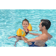 Нарукавники для плавания Wondersplash 30 х 15 см, BESTWAY, 32110, Винил, 5-12 лет, Двухкамерные, Жёлтые, Цветная коробка