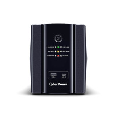 Источник бесперебойного питания, CyberPower, UT2200EG, Мощность 2200ВА/1320Вт, UTG-серия, Линейно-интерактивный, Напольный, LED/RJ11/RJ45e/USB, AVR: 165-290В, АКБ 12В/9Ач*2шт., Вых: 4xSchuko, Чёрный