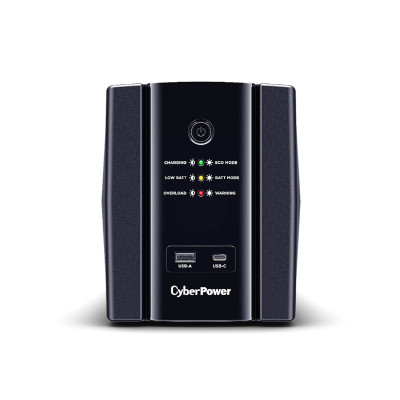 Источник бесперебойного питания, CyberPower, UT2200EG, Мощность 2200ВА/1320Вт, UTG-серия, Линейно-интерактивный, Напольный, LED/RJ11/RJ45e/USB, AVR: 165-290В, АКБ 12В/9Ач*2шт., Вых: 4xSchuko, Чёрный