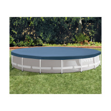 Тент для каркасных бассейнов диаметром 457 см, INTEX, 28032, Винил PVC, Тёмно-синий, Цветная коробка