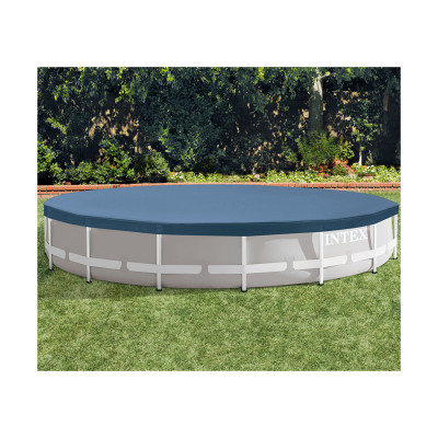 Тент для каркасных бассейнов диаметром 457 см, INTEX, 28032, Винил PVC, Тёмно-синий, Цветная коробка