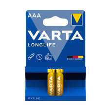 Батарейка, VARTA, LR03 Longlife Micro, AAA, 1.5 V, 2 шт., Блистер