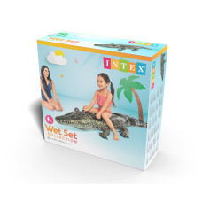 Надувная игрушка для катания верхом Аллигатор (Realistic Gator) 170 х 86 см, INTEX, 57551NP, Винил, Фотореалистичная печать, С ручками, Цветная коробка