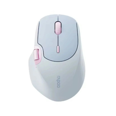 Компьютерная мышь, Rapoo, MT560, 4000dpi, Bluetooth 5.0, Беспроводной 2.4 ГГц, Эффективная дистанция 10 м., Литиевая батарея, Лазурный