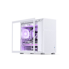 Компьютерный корпус, Jonsbo, D41 MESH White, Mid-Tower, ATX/M-ATX, Type-C*1/USB3.0*1, Audio+Mic, Высота процессорного кулера до 168 мм, Длина VGA до 400 мм, 3*2.5"/2*3,5", Сталь, Пластик, Закаленное стекло 205*392*440, Без Б/П, Белый