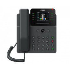 IP-телефон, Fanvil, V62G (B), 12 линии SIP, 2xGE PoE, чёрный, цветной экран 320x240, конференц-связь на 6 участников, до 21 DSS клавиши, блок питания в комплекте