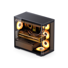 Компьютерный корпус, Jonsbo, D300, D300 Black, Mini-Tower, ITX/M-ATX, USB 3.2 Type-C*1/USB3.0*2/Audio+Mic*1, Высота процессорного куллера 180мм, Длина VGA до 430мм, 3*2,5"/2*3,5", Сталь, Закаленное стекло, 236.4*420.9*460.2 мм, Без Б/П, Черный