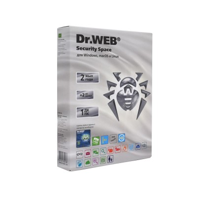 Антивирус Dr.Web Security Space Silver, подписка на 2 года, (акция +2 мес) на 1 ПК, box