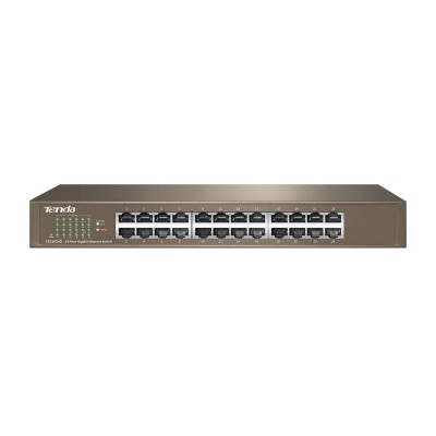 Сетевой коммутатор Tenda TEG1024D Switch 24 port 10/100/1000M, Auto MDI/MDI-X, rack/desktop, int. PS