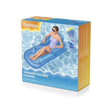 Пляжный шезлонг для отдыха на воде Summer Colors 161 х 84 см, BESTWAY, 43028, Винил, Цвет в ассортименте, Цветная коробка