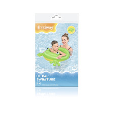 Круг для плавания Lil` Pal 64 x 60 см, BESTWAY, 36464, Винил, 3-6, Оригинальной формы, В ассортименте - Жираф/Динозавр/Лягушка, Пакет
