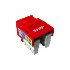 Модуль для информационной розетки, SHIP, M245-4, Cat.5e, RJ-45, UTP, Красный