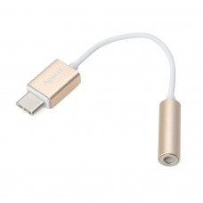 Аудиоконвертер USB Type-C 3.1 m -> 3.5mm /f, Apacer DC150, 0.10м, Золотой 