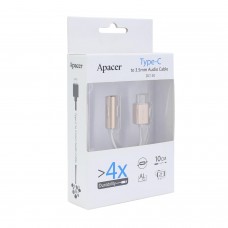 Аудиоконвертер USB Type-C 3.1 m -> 3.5mm /f, Apacer DC150, 0.10м, Золотой 