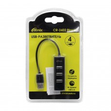 Концентратор USB 2.0 Ritmix CR-2402, Черный 