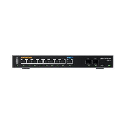 Маршрутизатор, Grandstream, GWN7003, 2x SFP, 9x GbE WAN/LAN, 1x PoE-In, 2x PoE-Out, VPN (530 Мбит/с), DPI, SDN, USB , встроенный локальный мастер GWN