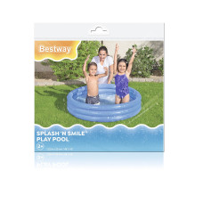 Детский надувной бассейн Splash 'n Smile 122 х 25 см, BESTWAY, 51025, Винил, 140л., 2+, Красный/Синий в ассортименте, Пакет