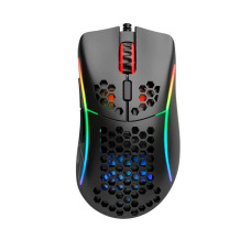 Компьютерная мышь, Glorious, Model D, GD-BLACK, Игровая, Оптическая, Проводная, Pixart PMW-3360 Sensor, 12000 DPI, 250+ IPS, 50G, 1000 Hz, RGB, 6 кнопок, Длина провода 2м, Матовый черный