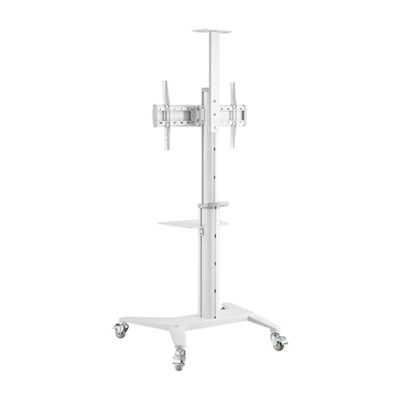 Стойка мобильная, Brateck, TTV12-46TW, 37"-70", Макс. нагрузка - 70 кг, 1250-1600 мм, Угол наклона +5°~-12°, белый