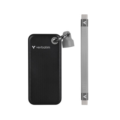 Внешний SSD диск, Verbatim, Pocket SSD 32190, 1TB, Type-C, Чёрный