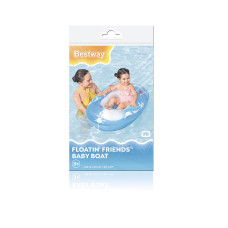 Надувная лодочка Floating Friends 102 х 69 см, BESTWAY, 34037, Винил, Надувной пол, Голубая, Цветная коробка